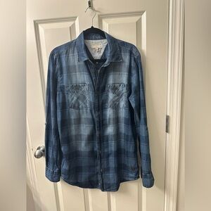 Triple five NYC Soul Men’s plaid denim look button down size small
